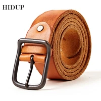 hidup top quality 100 solid design cowskin mens pure cow cowhide leather belt retro styles pin buckle belts for men nwj286