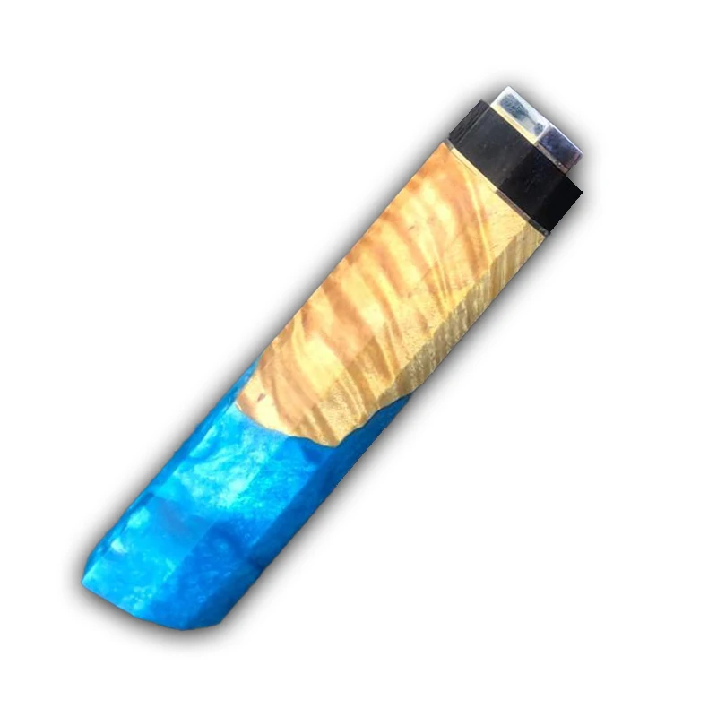 Дамасский шеф нож рукоятка из стабилизированного дерева по индивидуальному