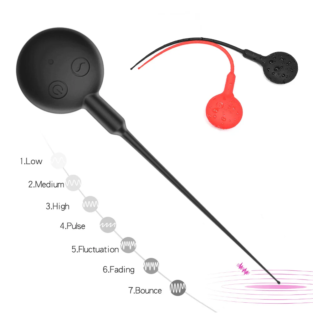 Уретральный вибратор для пениса Мужской мастурбатор мужчин 7 скоростей диляторы