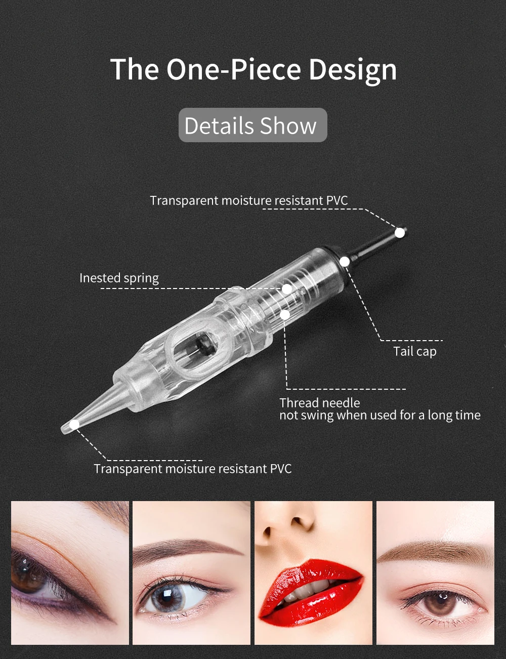 Disposable Microblading Eyebrow Tattoo Needles 1R 3R 5R 5F 7F Sterilized Permanent Makeup Cartridge Needles