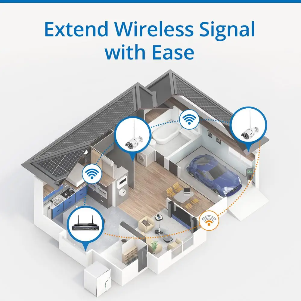SANNCE 8-канальный сетевой видеорегистратор Wifi 1080P ip камера PoE NVR CCTV Беспроводной Камера Системы 8CH Wi-Fi NVR kit Wi-Fi NVR комплекты видеонаблюдения DVR комплект 1 ТБ HDD