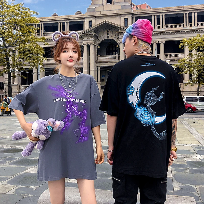 Индивидуальная трендовая футболка для мужчин и женщин парная лето 2020