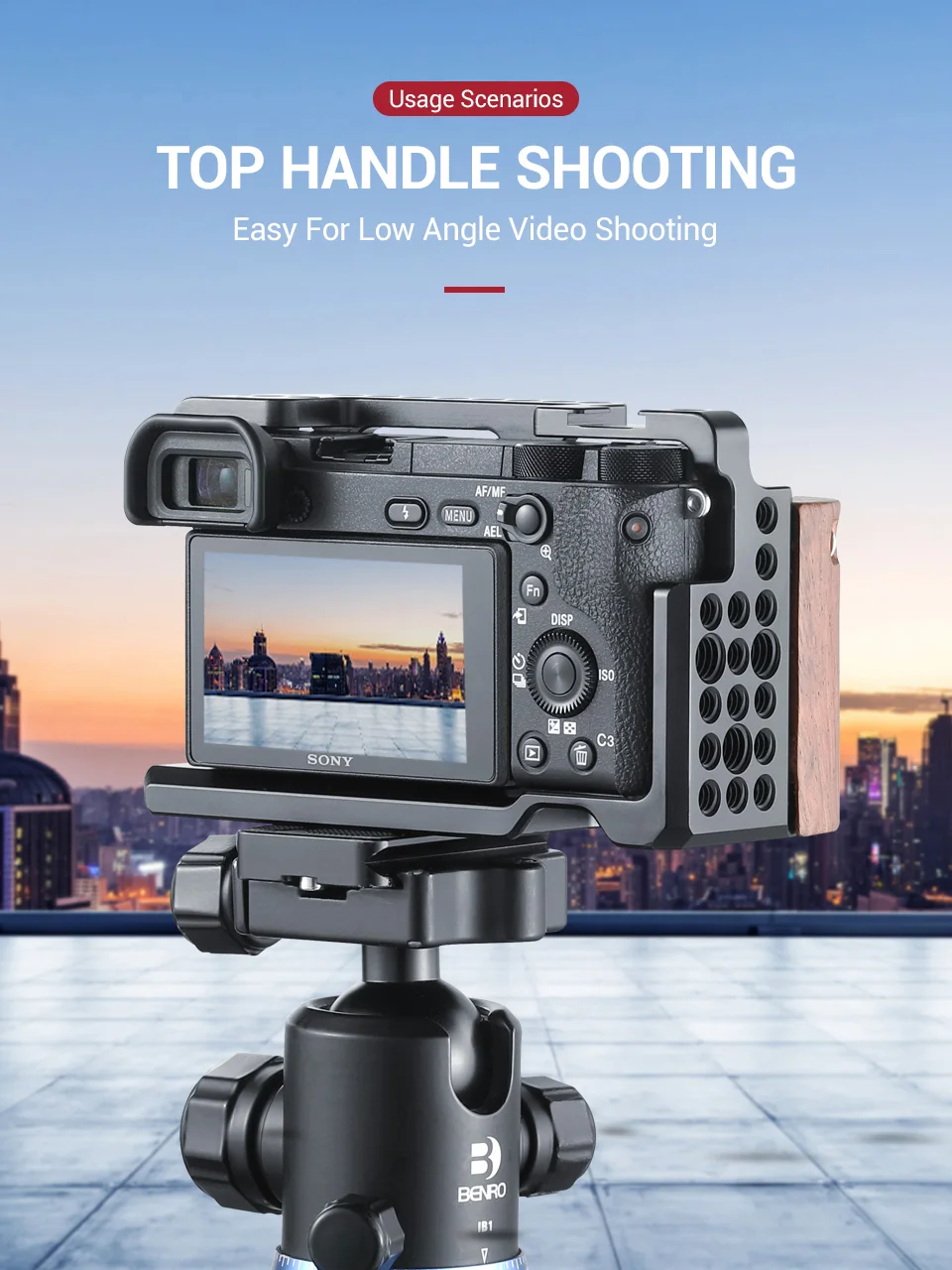 Клетка для камеры SmallRig для sony A6000/A6300/A6500 ILCE-6000/ILCE-6300/A6500/Nex-7 клетка из алюминиевого сплава для крепления штатива монитор-1661