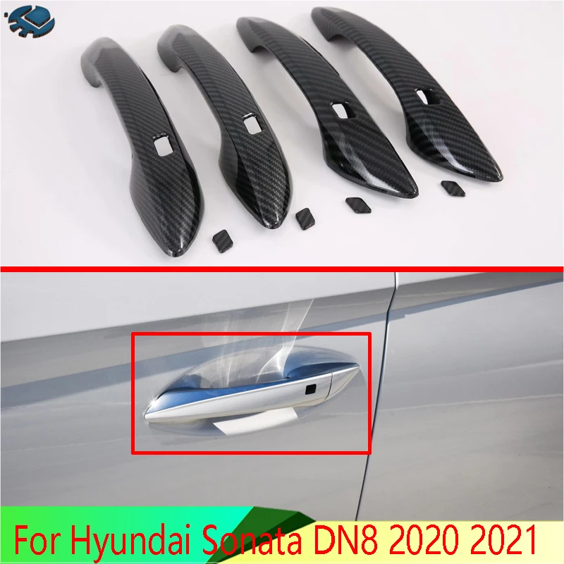 

For Hyundai Sonata DN8 2020 2021 Car Accessories Door Handle Bowl Cover Cup Cavity Trim Insert Catch Molding Garnish
