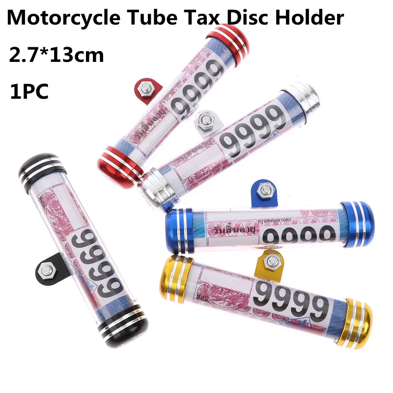 

1PC Motorcycle Motorbike Tube Tax Disc Cylindrical Holder Waterproof Frame License Plate Placement Tube Motorcycle Accessories