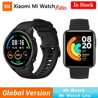 in stock xiaomi mi watch bluetooth gps smart watch global version smartwatch fitness heart rate sleep monitor mi watch lite
