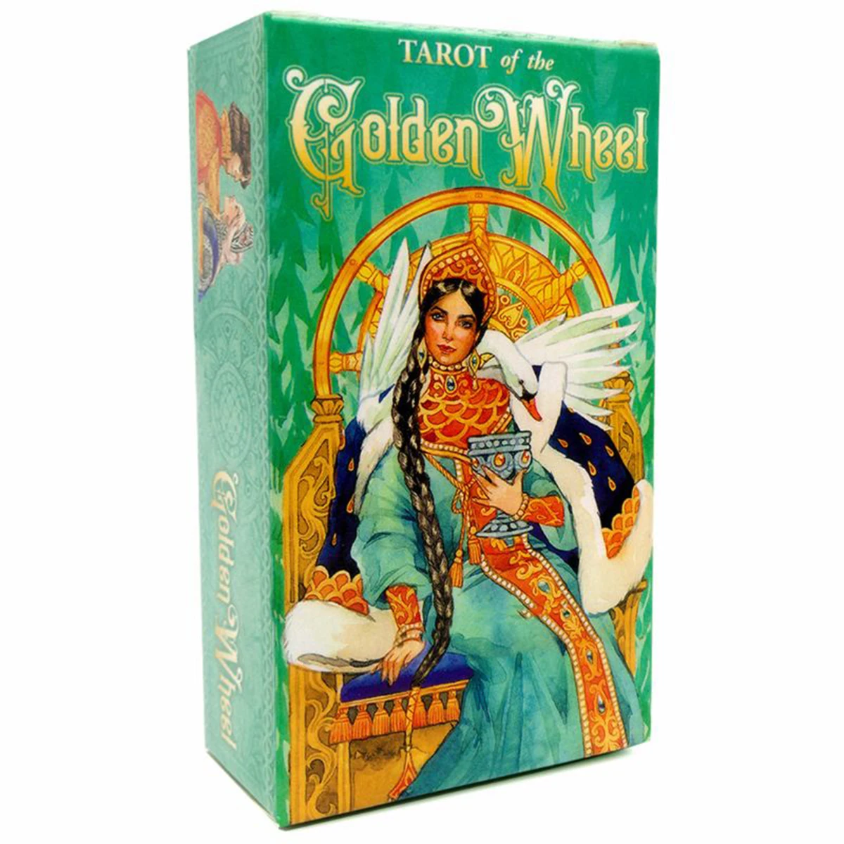 

Tarot Of The Golden колесная колода карточная игра для родителей-детей настольная игра гадания Fate Tarot карта с PDF руководством