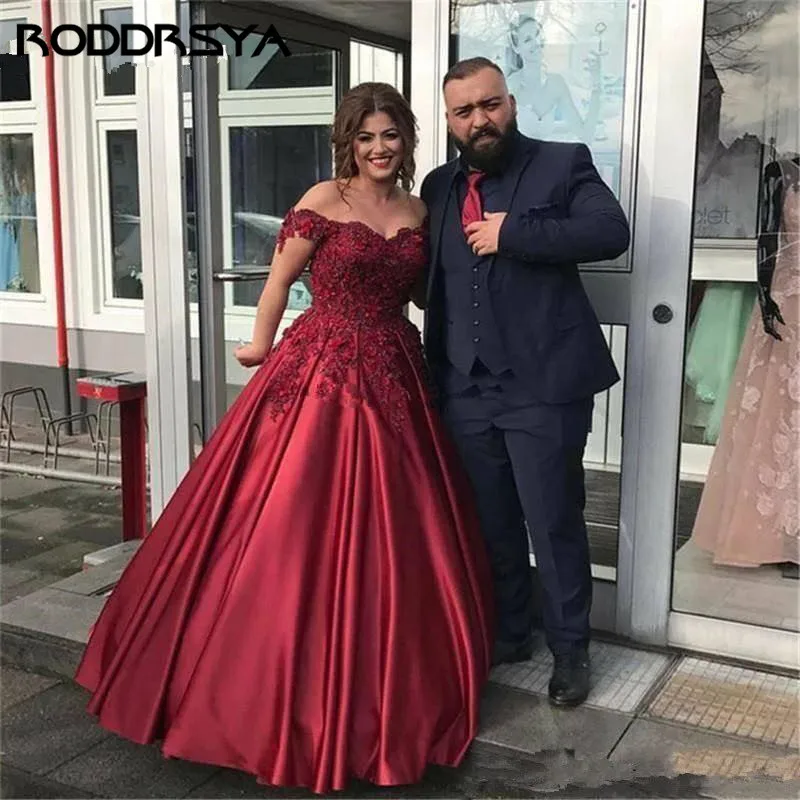 

Длинное бальное платье Buegundy с открытыми плечами, платье для выпускного вечера, 2021 милое атласное платье