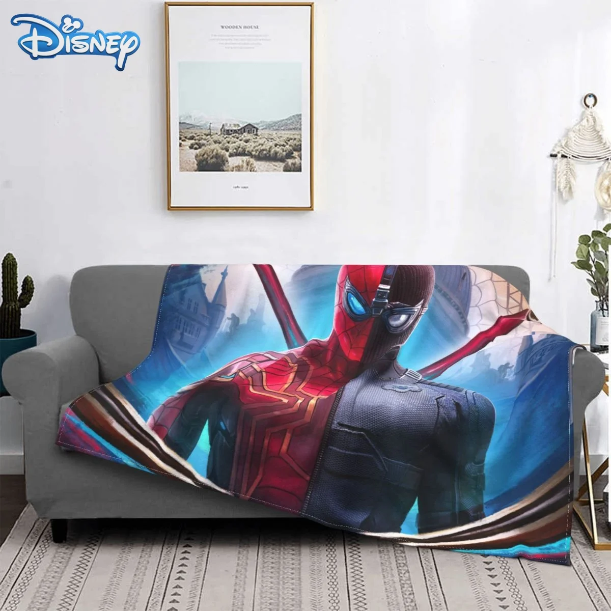 

Disney Marvel Spider-Man Plush Blanket 3D Printing Sherpa Adult Children Blanket Soft Warm flannel Throw Sofa Bed Cover Plaid