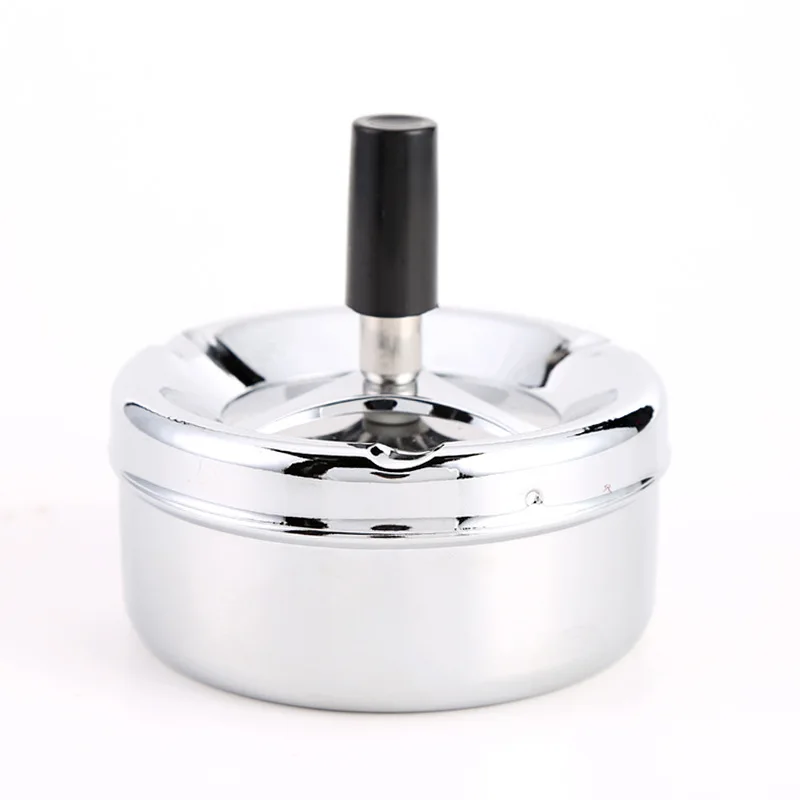 

Rotary Ashtray Dining Table Round Rotating Cigarette Ash Tray Smoker Gift Hotel Office Home Decoration With Lid Ashtray 9.5cm