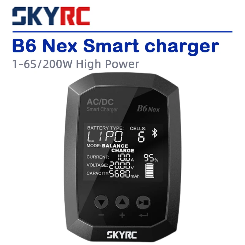 

Интеллектуальное балансирующее зарядное устройство SKYRC B6 Nex, переменный/постоянный ток, 1-6S, 50 Вт/200 Вт, малый объем, высокая мощность, литиевый аккумулятор