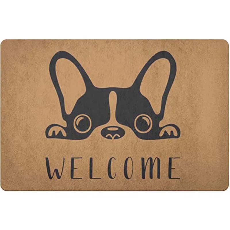 New Home Gifts French Bulldog Heartbeat Frenchie EKG Dog Parents Funny Doormat 