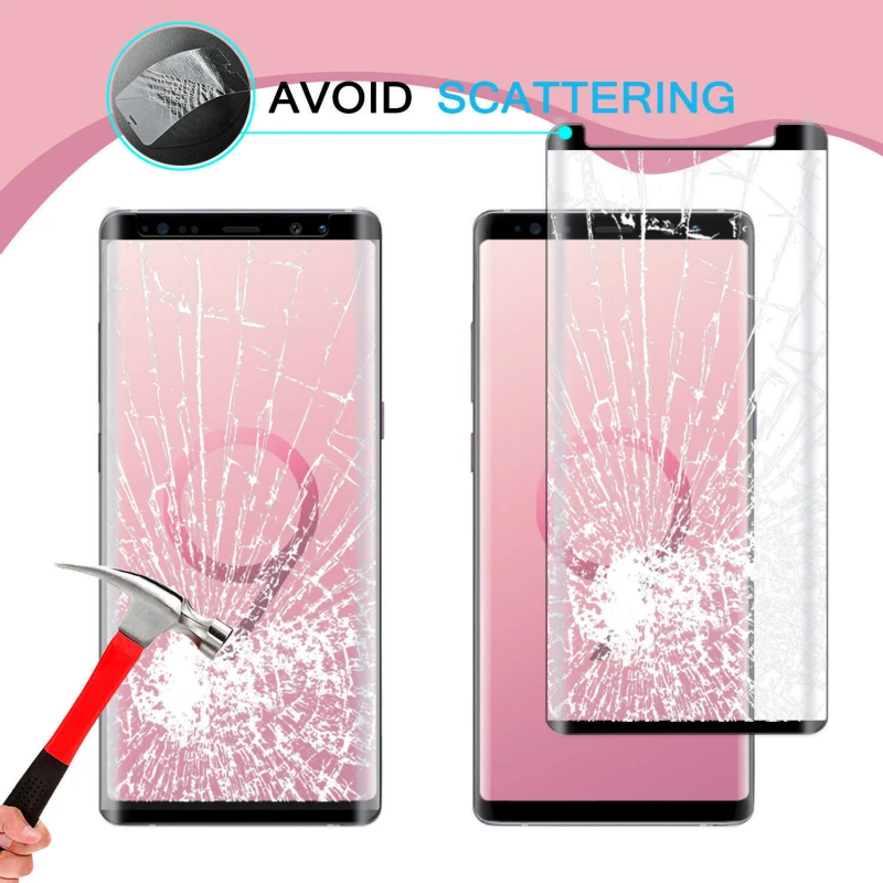 3D закаленное стекло JGKK с полным покрытием для Samsung Galaxy Note 9 8 Защитная пленка