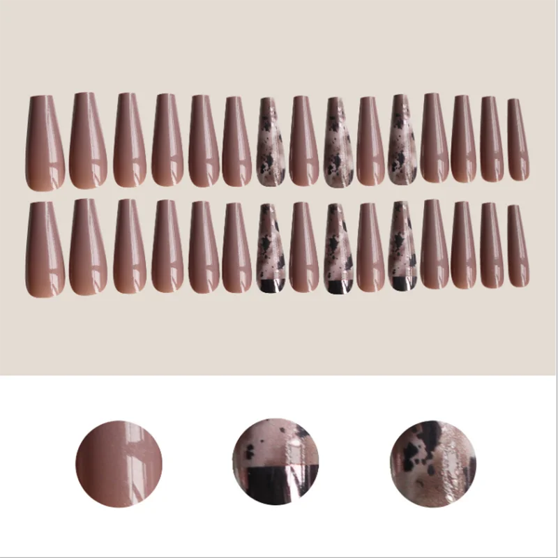 

6 коробок Профессиональные Накладные ногти длинные балерины половина французского акрилового ногтя нажимные ногти полное покрытие инстру...