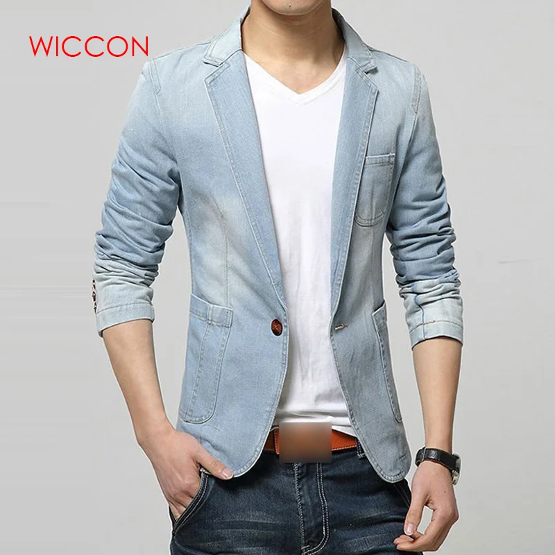 Новинка осени 2020 модный брендовый Мужской Блейзер мужские трендовые джинсовые