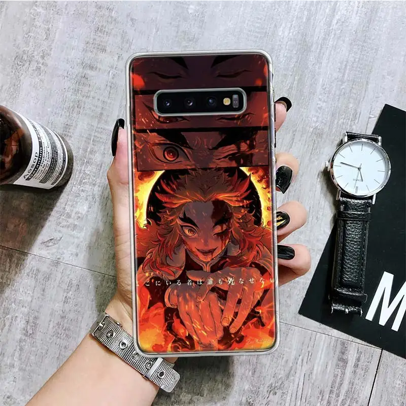 Demon Slayer Rengoku Kyoujurou Phone Case For Samsung Galaxy S20 FE S10 Plus S21 S22 Ultra S10E S9 S8 S7 Edge J4 + Fundas Cover | Мобильные