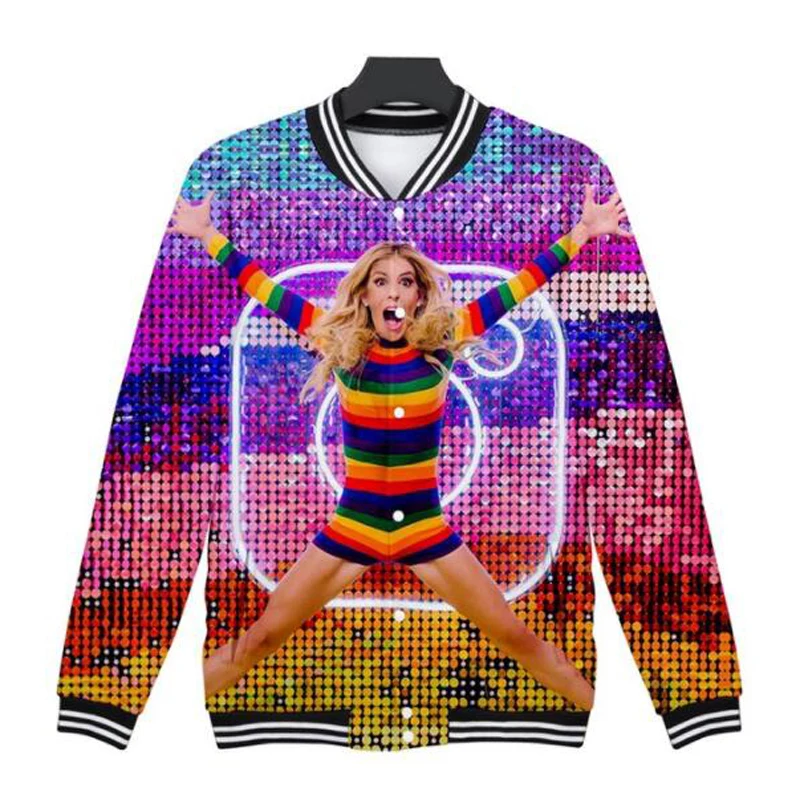 

Zamfam Merch Rebecca Zamolo 3D Print Baseball Jacket Men Women Bomber Jacket Streetwear Hip Hop College Baseball Uniform Outwear
