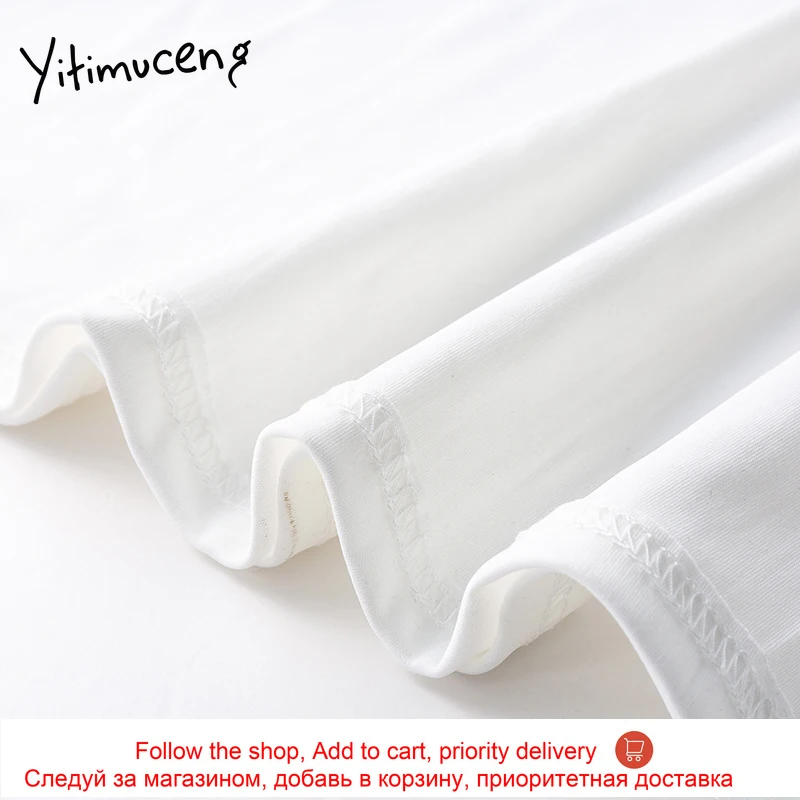 

Yitimuceng White Skirt Women Gauze Mini A-Line High Waist Mid-Calf Clothing Solid 2021 Spring Summer Korean Fashion New Skirts