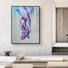 Картина рука в руке, цветная, масляная, настенное художественное украшение