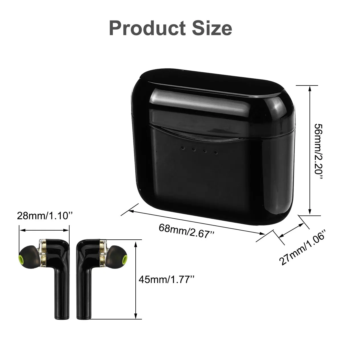 TWS Bluetooth 5,0 настоящие Беспроводные наушники с двойным динамическим драйвером IPX6 водонепроницаемые спортивные умные сенсорные вкладыши для IOS Android GY244