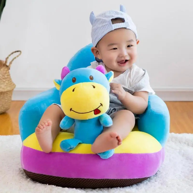 

Baby Seats Sofa Support Cover Infant Learning To Sit Plush Chair Feeding Seat Skin for Toddler Nest Puff Dropshipping No Filler