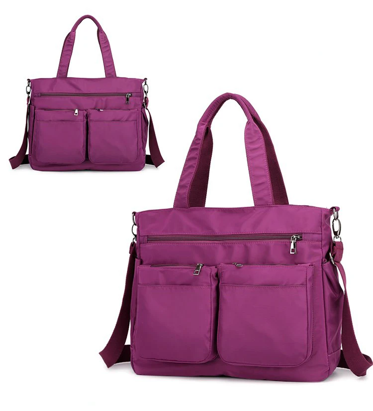 Женские вместительные нейлоновые сумки водонепроницаемая сумка через плечо для