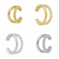 24k gold platedsilver 2021 irregular geometric spiral twist ear cuff ear cuffs earring women fine luxury wedding jewelry gift