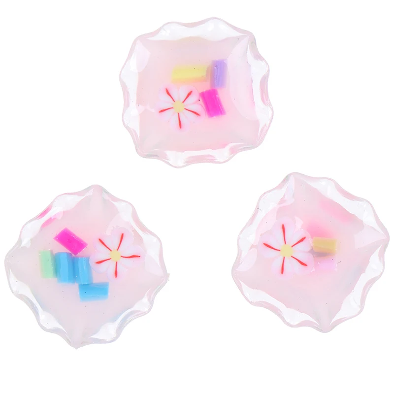 

3Pcs 1/12 Miniature Dessert toy simulation Mini Dessert dish Dollhouse Miniature