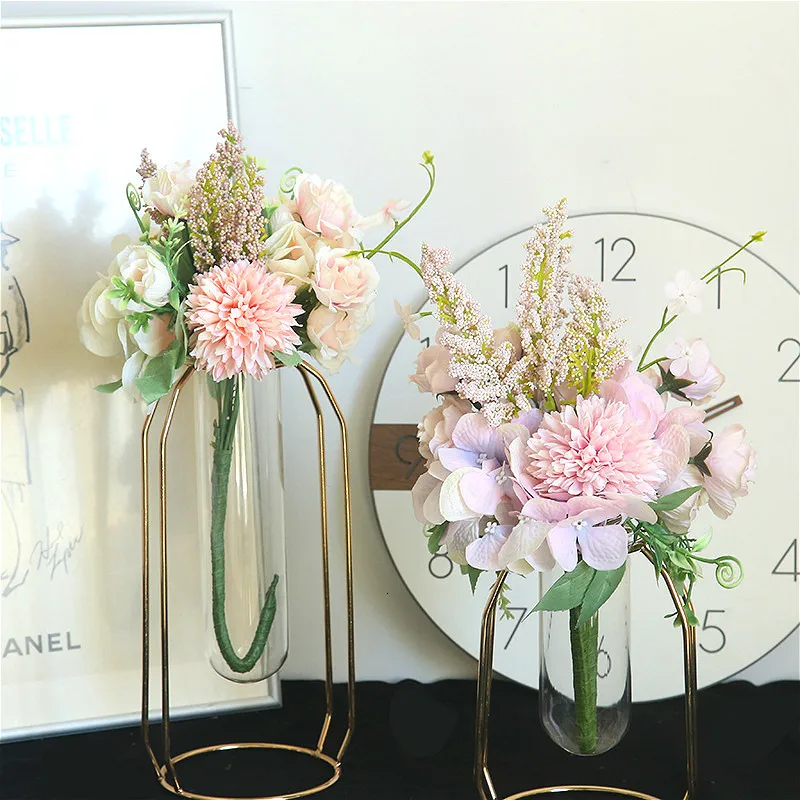 Искусственные цветы букет невесты гибридное искусственное розовое украшение