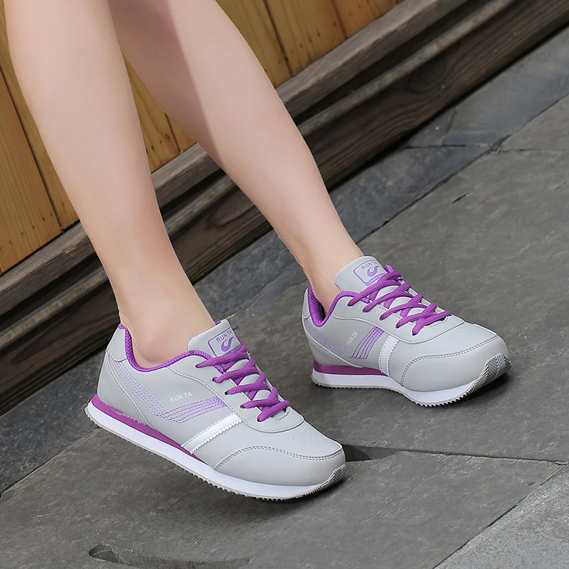 Модные дышащие водонепроницаемые кожаные кроссовки новинка 2020 женская