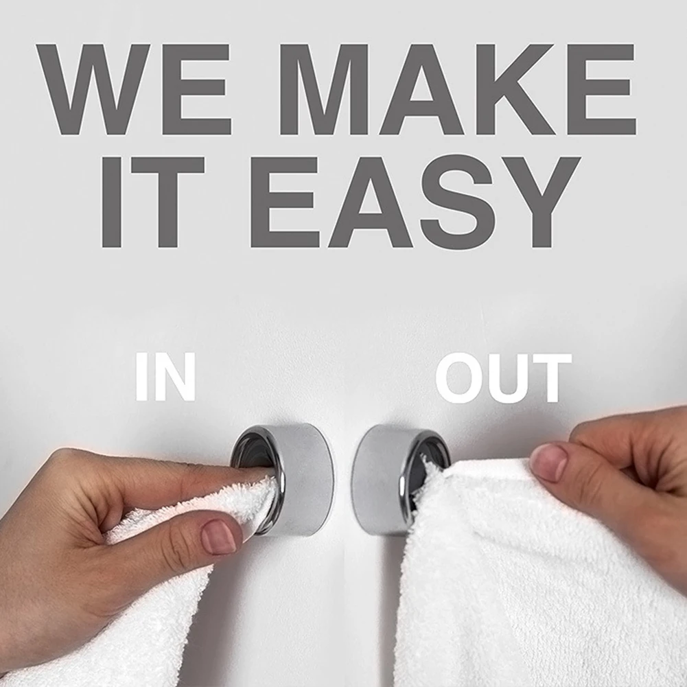 

3pcs Strong Self Adhesive Hook Towel Storage Racks Hanger Seamless Nail Free Wall Mounted Hook Home Bathroom Kitchen
