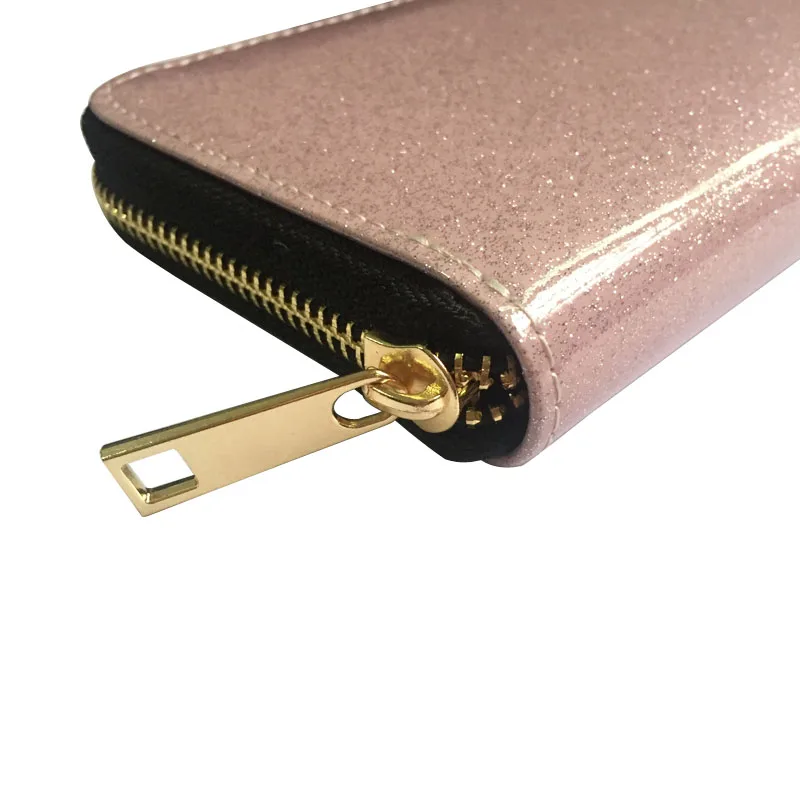 

KANDRA New Fashion Women's Long Clutch Wallet Glitter PU Leather Ladies Phone Bag Zipper Card Holder Female Coin Purses Gift