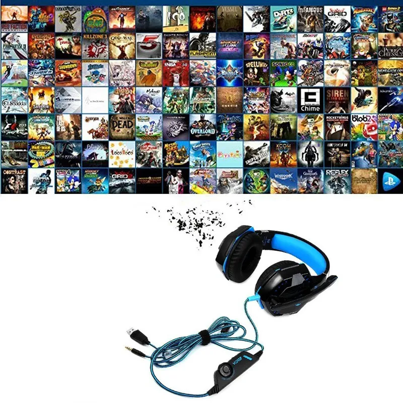 Компьютерные Стерео Игровые наушники Kotion EACH G2000 Best casque Deep Bass гарнитура с