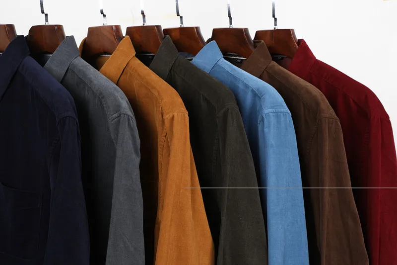 8XL 5XL 6xl осень/зима теплое качество хлопок вельвет с длинным рукавом Кнопка Воротник Смарт повседневные рубашки для мужчин удобные