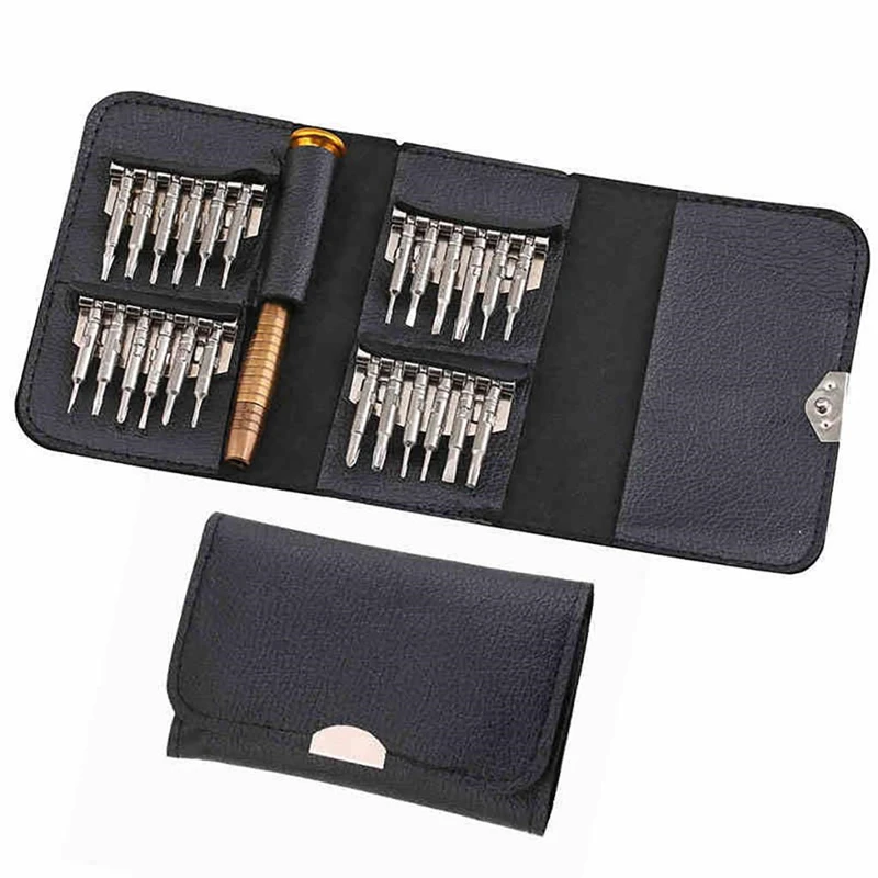 

New 25 PC Precision Multifunction Small Screwdriver Set with Slotted Phillips Bits for Watch Glasses Screw driver Repair Tools