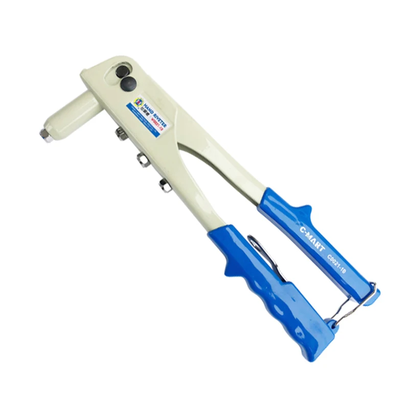 

C-mart 10 Inch Metal Body Hand Riveter To Iron Plate Industrial Manual Riveting tightening Tools For 2.4 3.2 4.0 4.8 Rivets