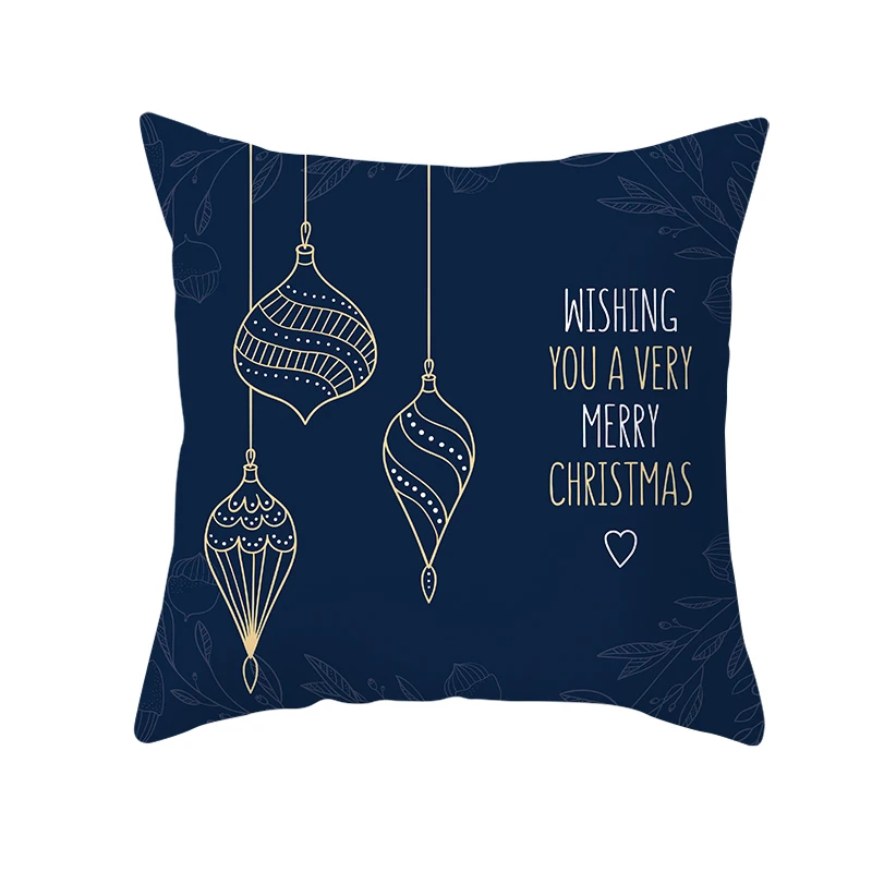 Веселая Рождественская декоративная люстра с рисунком наволочка для подушек