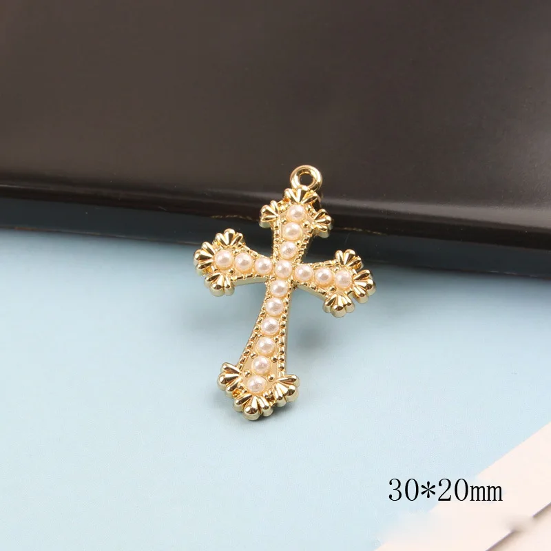 Металлическая подвеска в виде жемчужного Креста 10 дюймов 20 х30 мм|Шармы| |