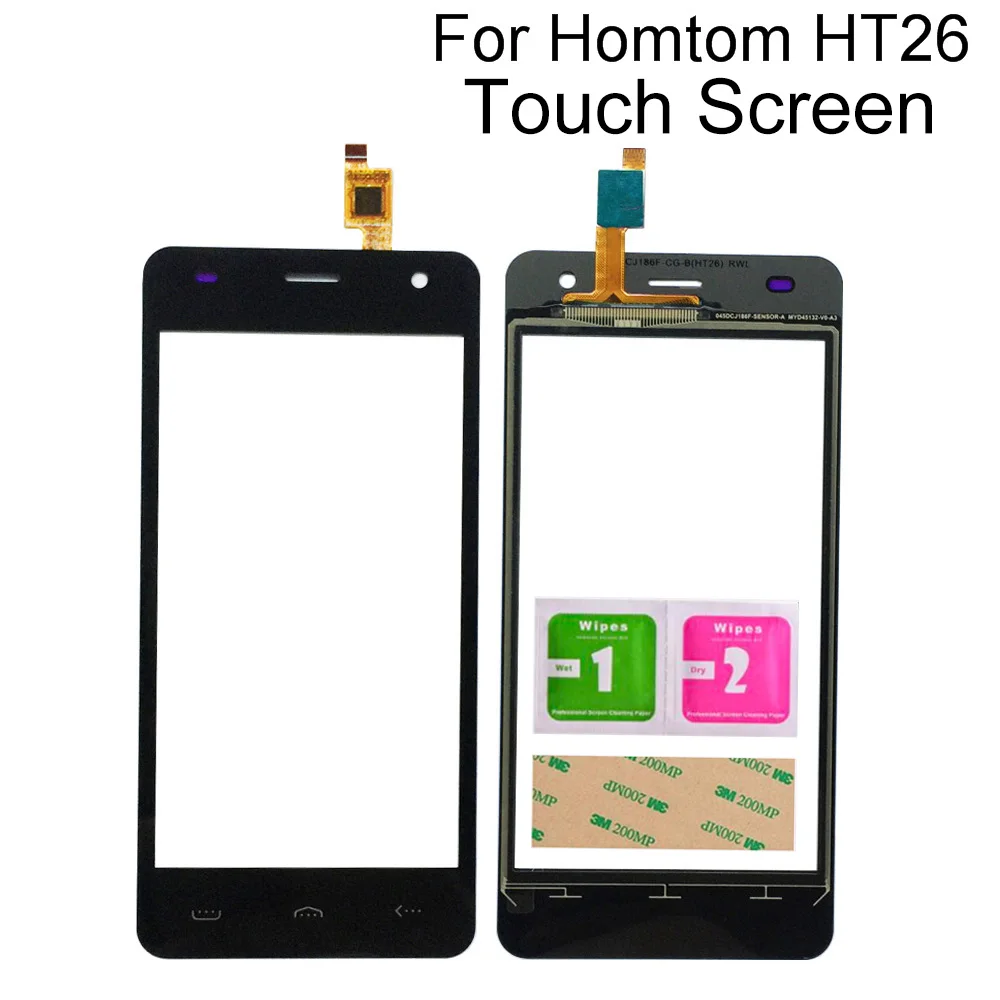 

Мобильный сенсорный экран для Φ HT26 сенсорный экран стекло сенсорный экран дигитайзер Сенсорная панель 3M клейкие салфетки