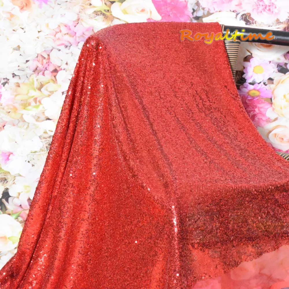 Royaltime 1 м/2 м Сделай Сам 3 мм ткань Блестки пайетка красная блестящая для платья
