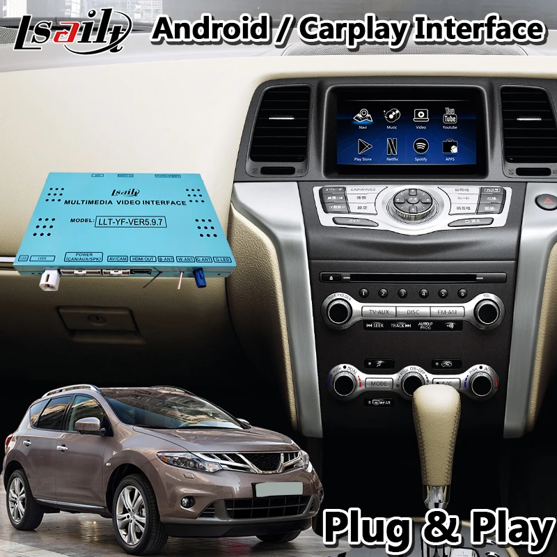 Lsailt Android Carplay интерфейс для Nissan Murano Z51 2011 2014 год Автомобильная GPS навигация 4 + 64 ГБ PX6