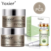 yoxier collagen snail eye cream face cream face serum anti aging remove eye bag lifting firming fine lines facial skin care set