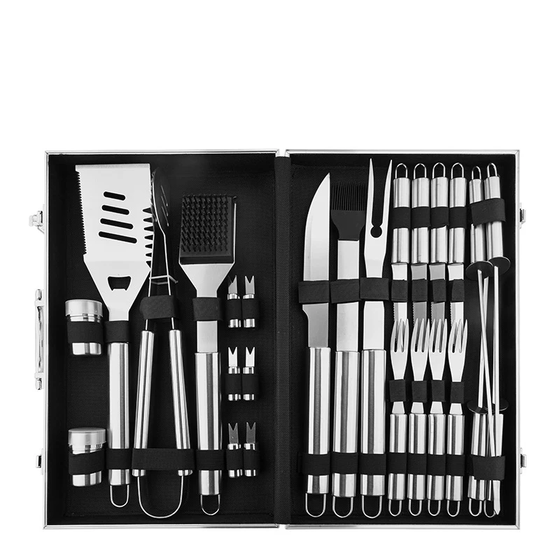 Принадлежности для гриля из нержавеющей стали Набор наружного посуды барбекю