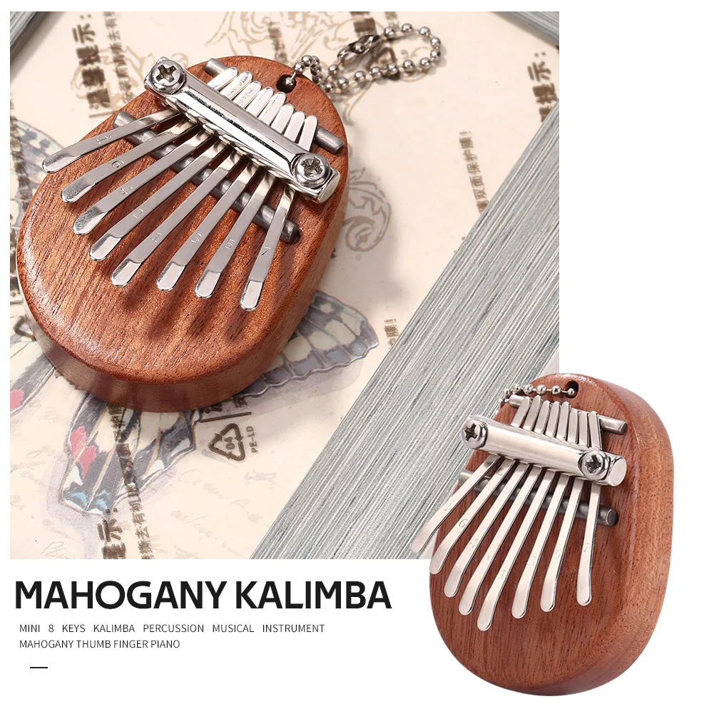 Миниатюрный ударный музыкальный инструмент Kalimba с 8 клавишами фортепиано из