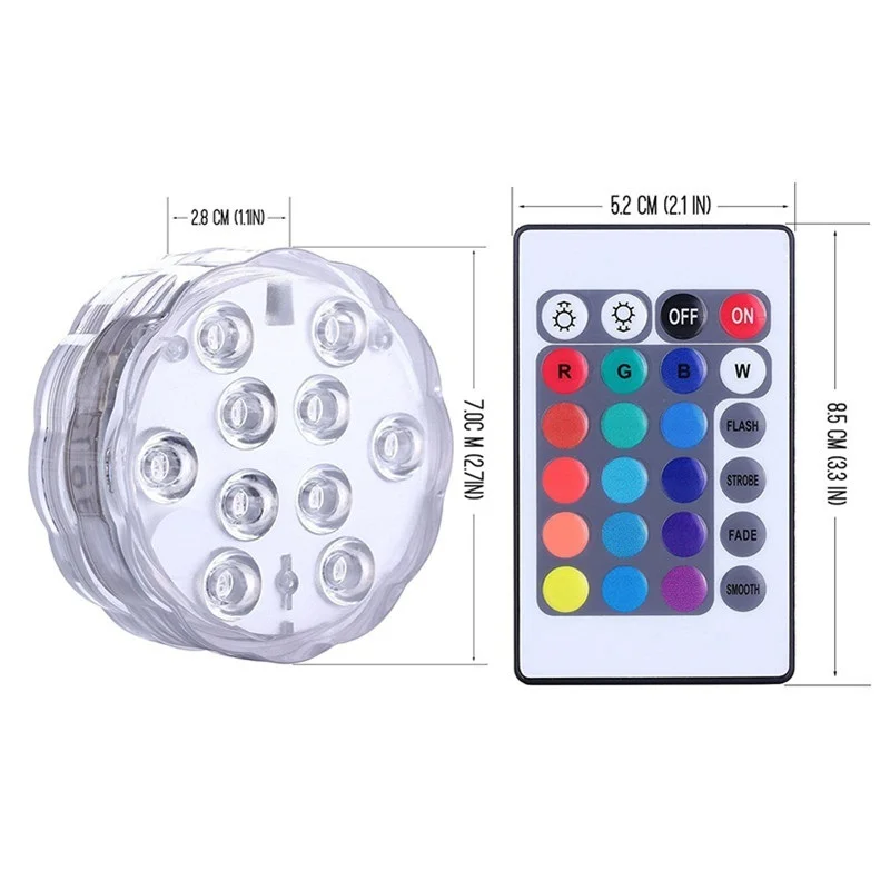 

10 Led Swimming Pool Accessories Pool Lights Outdoor Lighting Garden Lighting RGB Aquarium Lighting Waterproof Diving Light