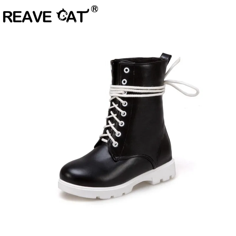 REAVE CA T/зимние ботинки с перекрестной шнуровкой и пряжкой на ремешке женские