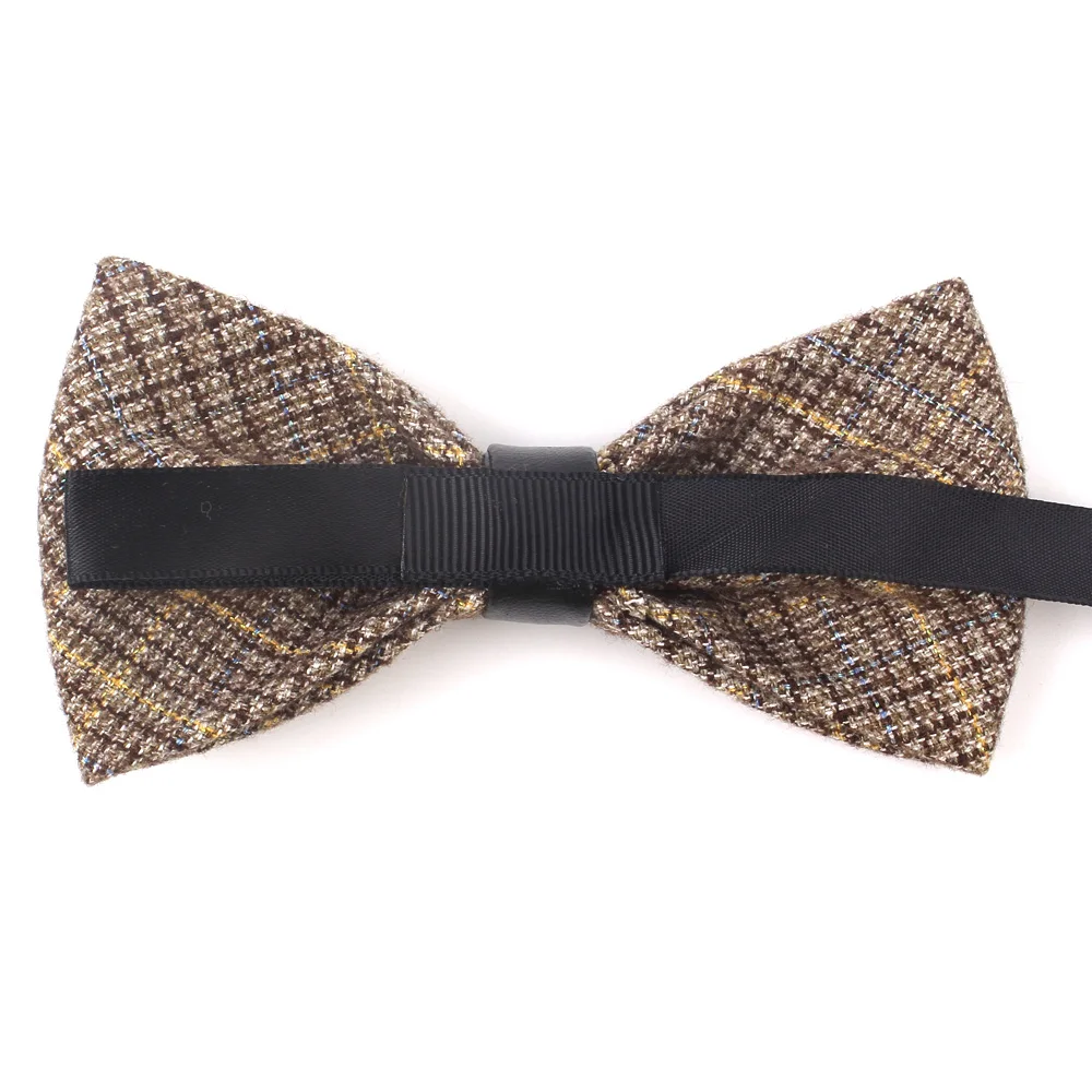 Клетчатый шерстяной галстук-бабочка классические шерстяные рубашки для мужчин и