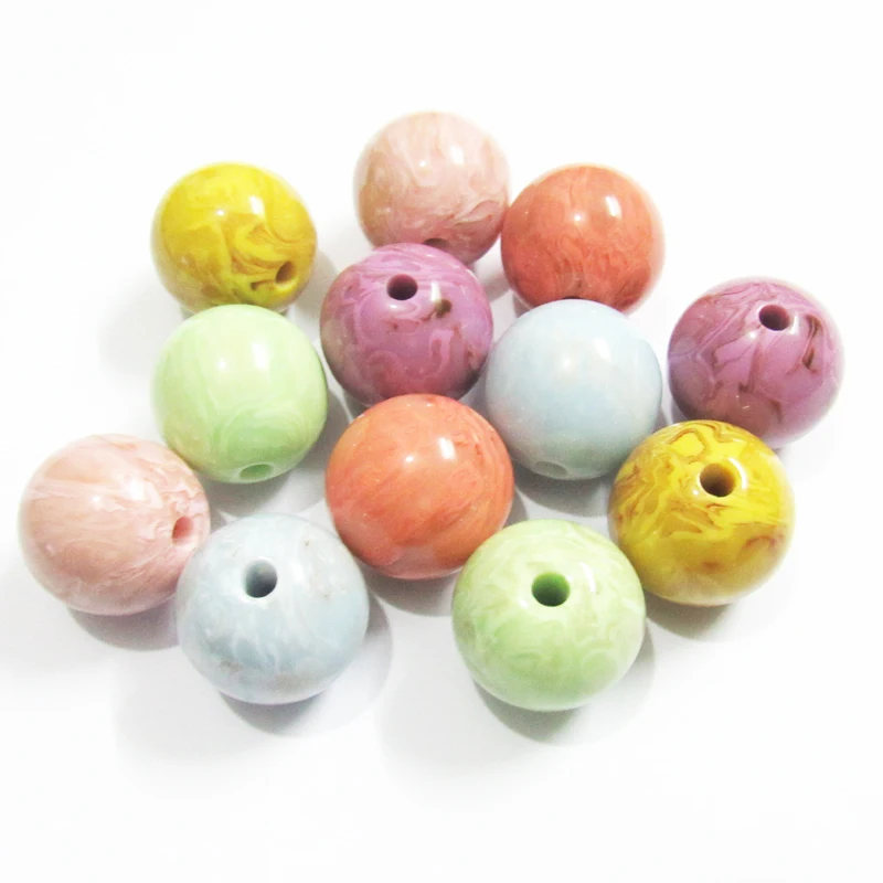 

Wholesale Newest 12mm/16mm/20mm Resin Crack Beads For Chunky Jewelry