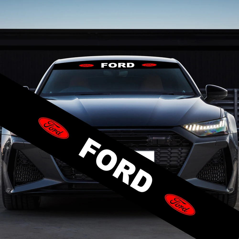 Car Banner Front Rear Windshield Sunshade Vinyl Sticker Decoration For Ford Fiesta EcoSport ESCORT Ranger Mondeo Mustang FOCUS 2 |