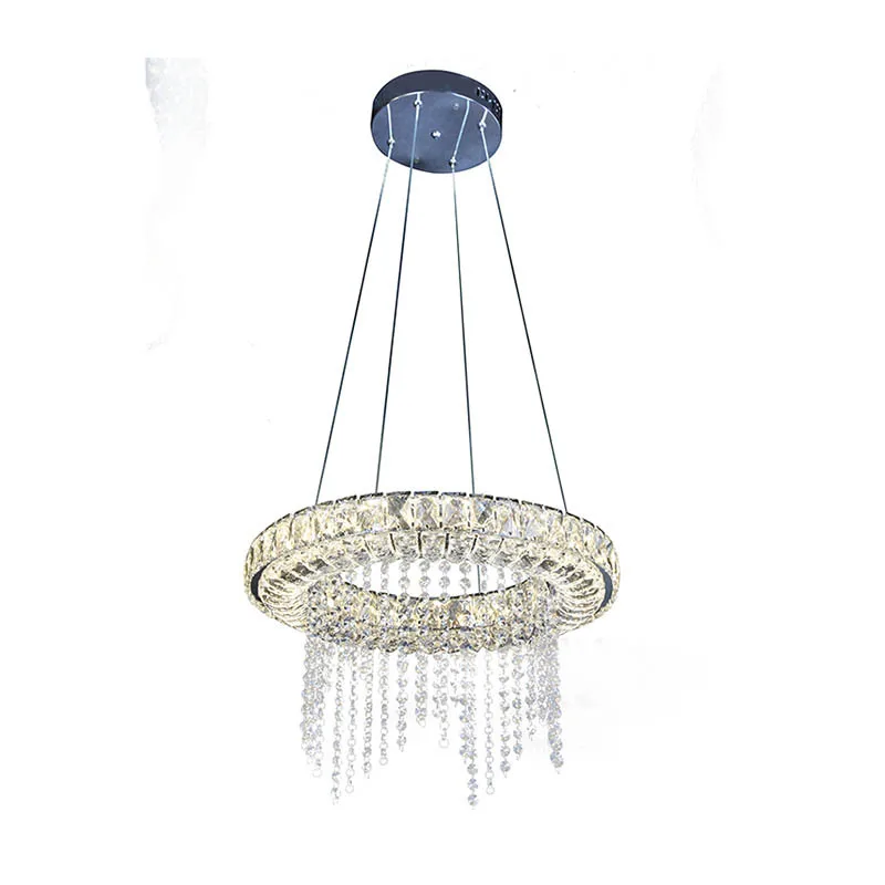 

European style simple personality luxury crystal restaurant hotel modern stainless steel living room Pendant Lights LX111012